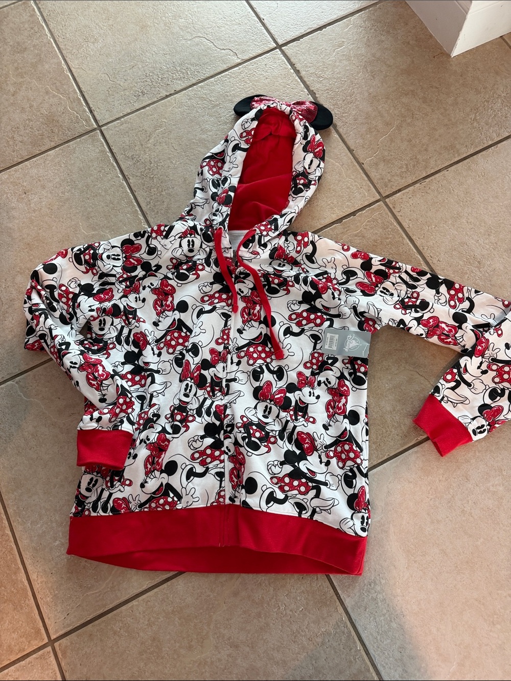 Disney Parks Minnie Mouse hoodie women’s size XL NWT